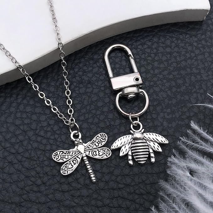 WOCRAFT 60pcs Antique Silver Butterfly Bracelet Charms for Jewelry Making Sets DIY Necklace Bracelet Keychain Crafting Charms Kit Craft Supplies (SN845)
