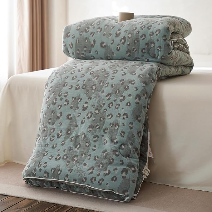 HighBuy Twin XL Size Leopard Comforter Set Muslin Cotton Comforters Boho Chic Cheetah Print Bedding Set Breathable Luxury Comforter Sets 3 Piece Ultra Soft Sexy Teen Leopard Bedding Set