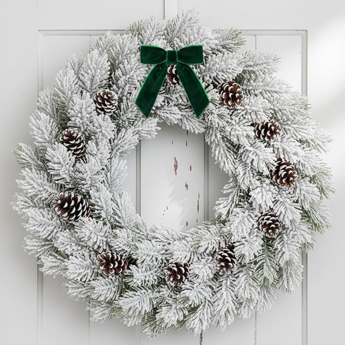 30 Pcs Velvet Ribbon Bows 3.5" x 3.5" Pre Tied Christmas Velvet Bows with Twist Tie for Gift Packaging Christmas Tree Wreaths Door Windows Wedding Party Decoration(Forest Green)