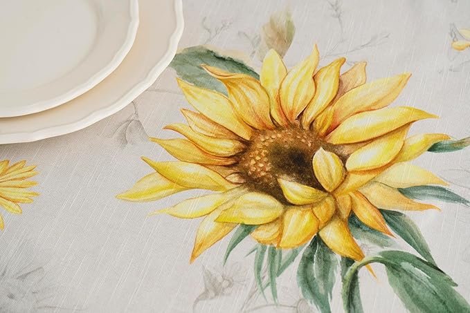 Maison d' Hermine Table Cloth Square Table 100% Cotton 54 x 54 Inches Tablecloth Reusable Decorative Everyday Use for Dining Room, Farmhouse, Home, Party, Festive & Wedding Spring Summer - Candice