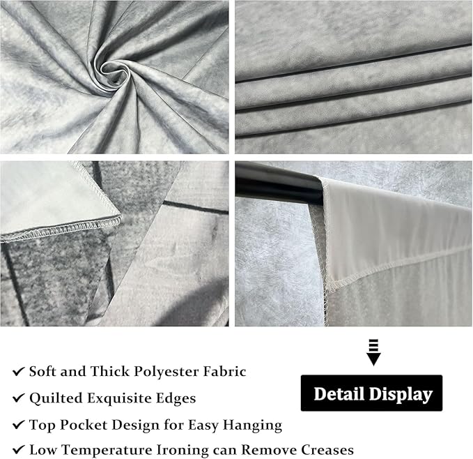 Professional Abstract Portrait Photography Backdrop,Wall with Wood Floor Backdrop for Kids Photography Baby Newborn Cake Smash Photo Shoots Hypoallergenic Fabric Photography Props(Grey-8x10ft)
