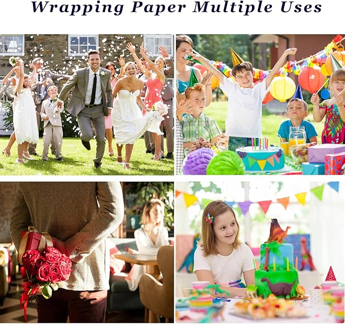 Off White Matte Wrapping Paper,Solid Color Pearly-Lustre Paper,Gift Wrapping Paper,Off White Perfect for Wedding,Valentine's Day,Birthday, Christmas,Baby Shower,DIY Bouquet (17 Inches X 32.8 Feet)
