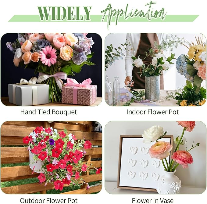 Aktor 6 Pcs Floral Foam Blocks for Fresh & Artificial Flower Arrangement, 8.8” x 4.1” x 2.7” Green Wet Foam for Wedding, Birthdays, Home, Office, and Garden Decorations