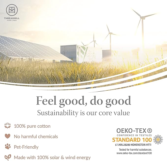 Threadmill - Twin XL Sheets Sets Soft 100% Cotton Cooling Sheets Deep Pocket Snug Fit Elastic, 500 Thread Count, 3-Pc, Hotel Quality Bed Sheets, Beats Egyptian Cotton Claim (Dark Grey)