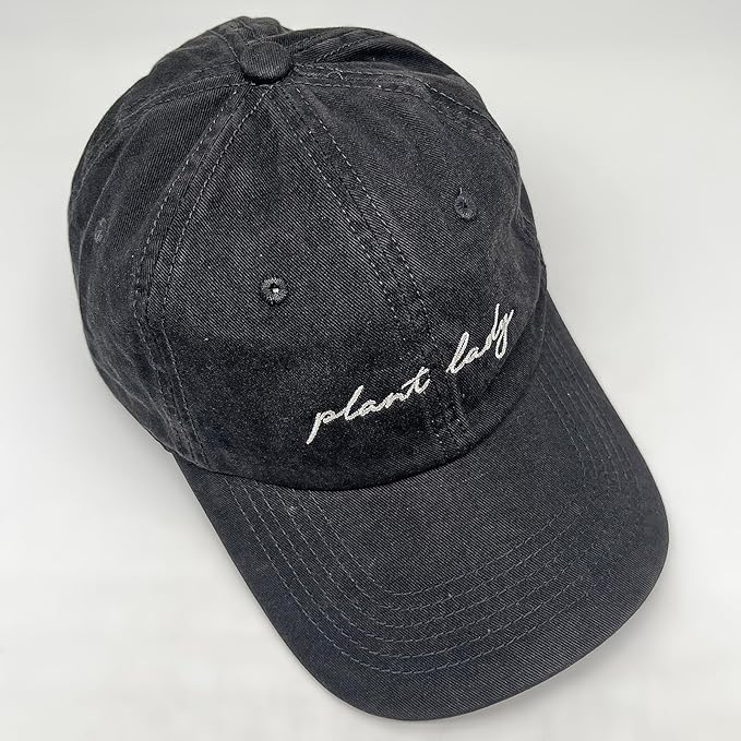 Cute Flower Hat, Elegant Floral Embroidered Adjustable Baseball Cap for Men Women, Gifts for Flower Lovers, Black