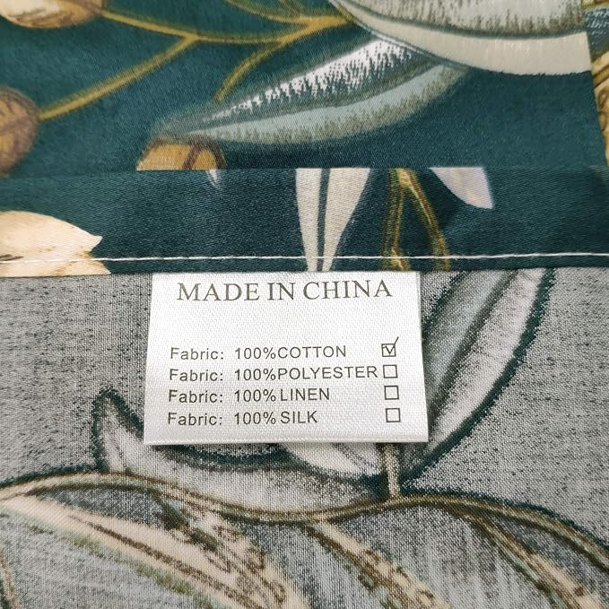 FADFAY Sheets Set Twin Teal Elegant Floral Bedding Tropical Plam Leave Sunflower Bedding 800 Thread Count Luxury Summer Sheets 100% Egyptian Cotton Deep Pocket Bed Sheets Set, 4 Pieces-Twin Size