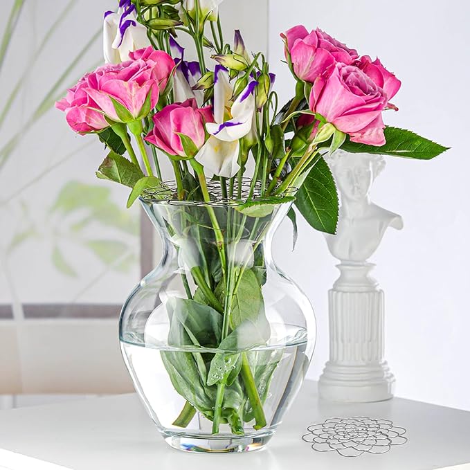 Flower Arrangement Holder Stainless Steel, Wire Flower Arranging Tool Flower Grid Flower Frog Wire Arranger for Vase Floral Stems Bouquets Plant Fixation (6inch) (1 PCS)