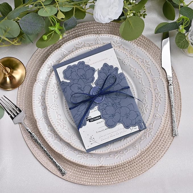 Double Face Navy Blue Satin Thin Ribbon 1/8 inch X 50 Yards Polyester Navy Blue Ribbon for Gift Wrapping Very Suitable for Weddings Party Hair Bow Invitation Decorations and More