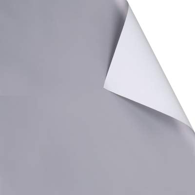 BBJ WRAPS Double Color Flower Wrapping Paper Waterproof Florist Bouquet Packaging Wraps 20 Sheets 23.6x23.6 Inch (Grey)