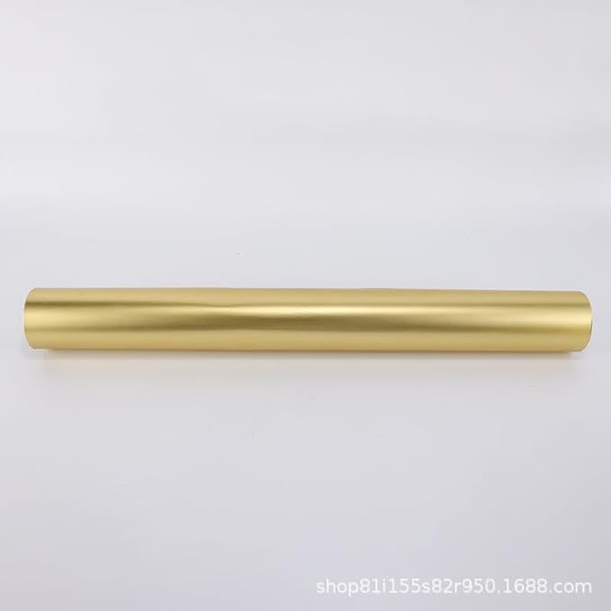 Matte Metal Gold Wrapping Paper, Mini Roll, Solid Color Paper,Gift Wrapping Paper,Perfect for Wedding,Valentine's Day,Birthday,Christmas,Baby Shower,DIY Bouquet,Congrats,Holiday(17 Inches X 32.8 Feet)