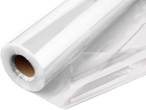 Purple Q Crafts Clear Cellophane Wrap - 31.5 Inch Wide, 1.2 Mil Thick Roll for Gifts, Flowers, Food (Folds to 16", Unfolds to 31.5" Wide) (32" x50' Roll)
