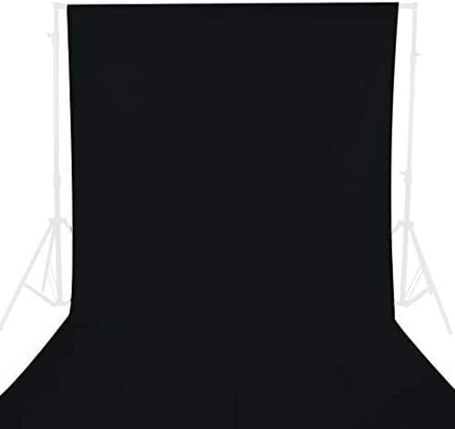 GFCC 10ftx10ft Black Backdrop Background for Photography Black Photo Booth Backdrop for Photoshoot Photography Background Screen Video Recording Parties Curtain