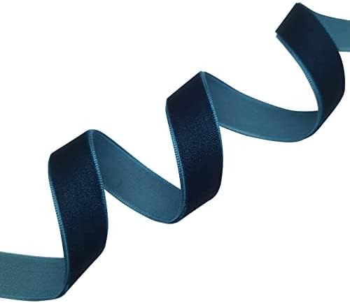 Chenkou Craft 25 Yards 3/8" (10mm) Velvet Ribbon Lots Bulk (Turquoise, 3/8"(10mm))