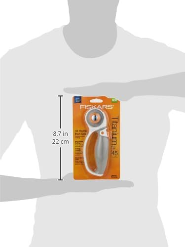 Fiskars 01-005874 Titanium Softgrip Comfort Loop Handle Rotary Cutter, 45mm, Gray