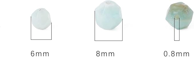 Faceted Natural Amazonite Stone Round Beads 6mm 36cm/Strand for Jewelry Making