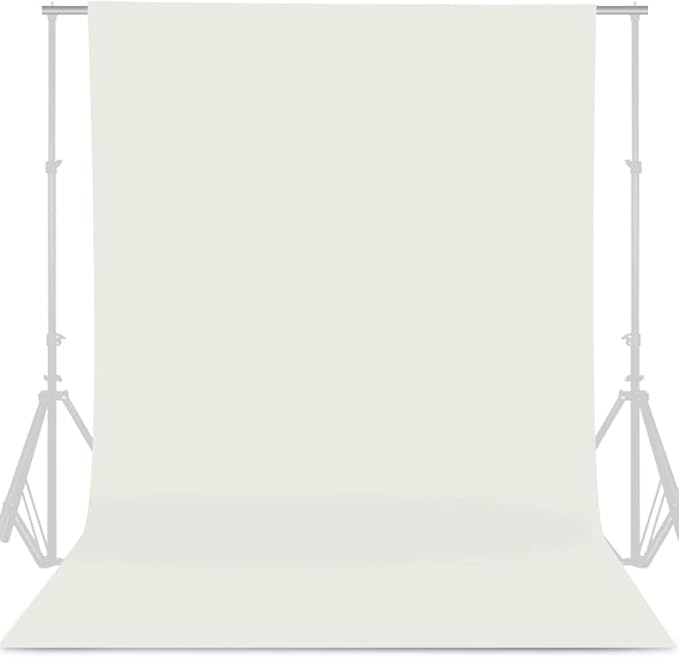 GFCC 8FTX10FT Ivory Backdrop Background for Photography Photo Booth Backdrop for Photoshoot Background Screen Video Recording Parties Curtain