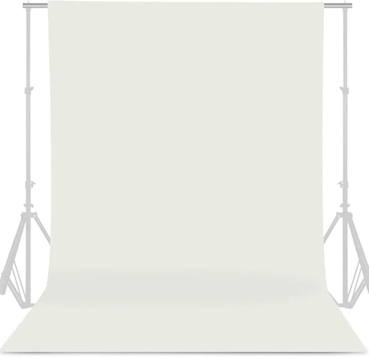GFCC 8FTX10FT Ivory Backdrop Background for Photography Photo Booth Backdrop for Photoshoot Background Screen Video Recording Parties Curtain