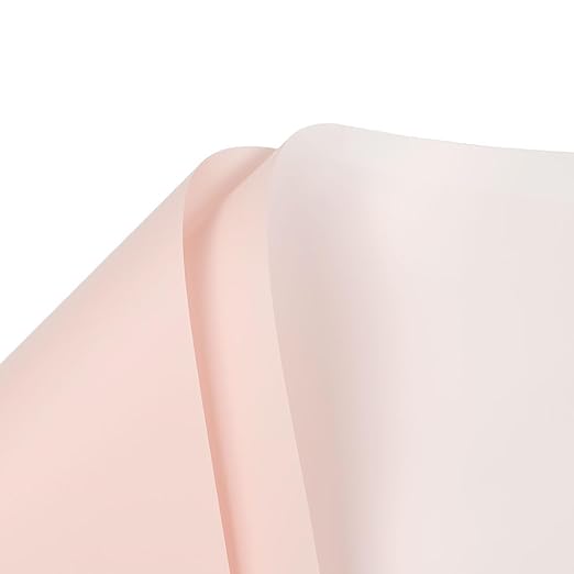 Double Sided Color Flower Wrapping Paper - 10 Sheet Waterproof Floral Bouquet Wrapping Paper Fits for Wedding Graduation Gifts - (22.8x22.8 Inch, Paper Pink/White)