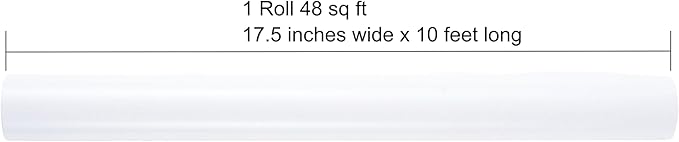 ZINTBIAL Matte White Wrapping Paper Roll with Cut Lines - Solid White Holiday Gift Wrap for Mother's Day,Wedding,Birthdays,Bridal Shower,Engagement - 17.5 in x 33 ft (48 sq. ft), Easy to Cut