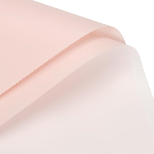 MECCANIXITY 20 Pcs Double Sided Color Flower Wrapping Paper Pink+White 22.8"x22.8" Waterproof for Florist Bouquet Supplies, DIY Crafts, Gift Box Packaging