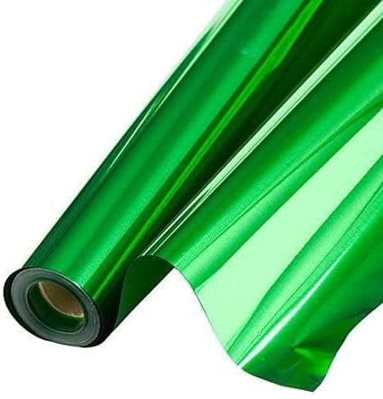 PMU (2 Gift Wrap Mylar Roll Metallic Green 2-sided, 24 Inches X 25 Ft Roll 1.4 Mil Highly Reflective Mylar Film, Great for Gifts, Birthdays, Christmas, Baskets, Arts & Crafts