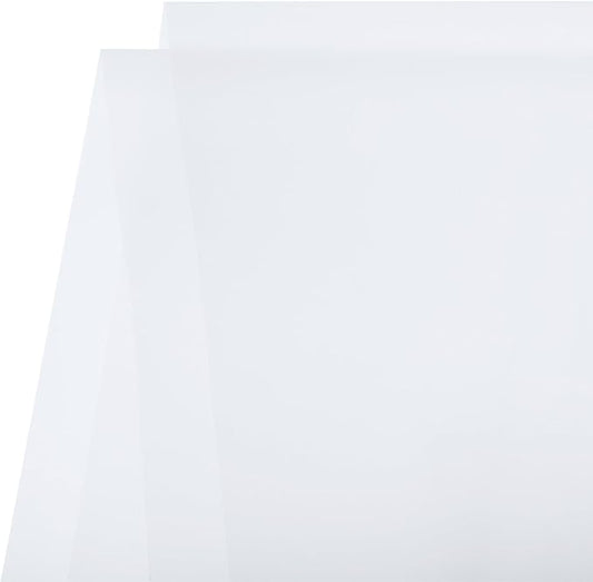 MECCANIXITY Flower Wrapping Fog Paper 22.8x22.8 Inch Waterproof Matte Floral Wrapping Paper for DIY Crafts, Gift/Gift Box Packaging Clear White 20 Pcs