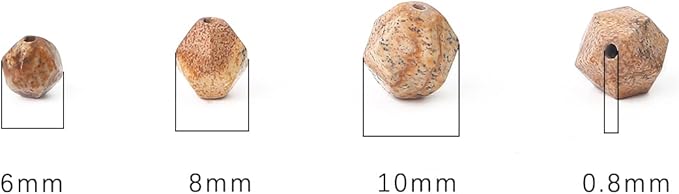 Faceted Natural Brown Picture Jasper Stone Round Beads 6mm 36cm/Strand for Jewelry Making