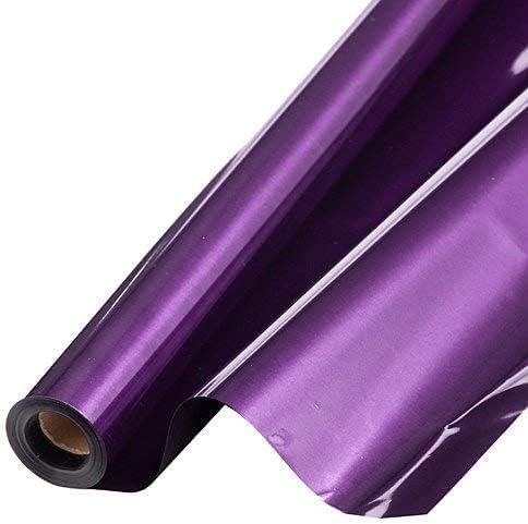 PMU Gift Wrap Mylar Roll Metallic Purple 2-sided, 48 Inches X 50 Ft Roll 1.4 Mil Highly Reflective Mylar Film, Great for Gifts, Birthdays, Christmas, Baskets, Arts & Crafts