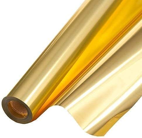 PMU (2 Gift Wrap Mylar Roll Metallic Gold 2-sided, 24 Inches X 25 Ft Roll 1.4 Mil Highly Reflective Mylar Film, Great for Gifts, Birthdays, Christmas, Baskets, Arts & Crafts