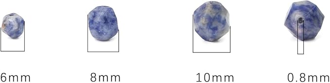 Faceted Natural Blue Sodalite Stone Round Beads 10mm 36cm/Strand for Jewelry Making