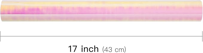 LeZakaa Pink Wrapping Paper Roll - Holographic Iridescent Wrapping Paper for Birthday, Valentine's, Mother's Day, Holiday - 17 inches x 32.8 Feet (47.23 sq.ft.)