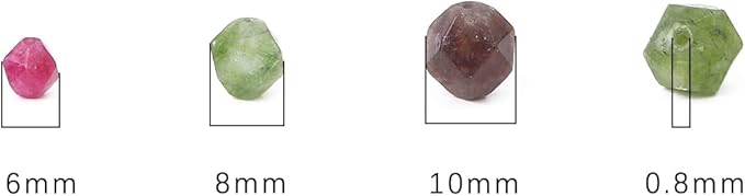 Faceted Natural Tourmaline Agate Stone Round Beads 8mm 36cm/Strand for Jewelry Making