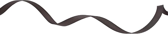 Solid Grosgrain Ribbon 25 Yard Each Roll 100% Polyester Woven Edge (1/4", Gray)
