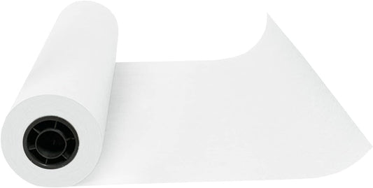 Kraft Paper Roll 24" x 98ft, White Craft Paper 80GMS for Gift Package/Bouquet Flower Wrapping/Kids Arts Drawing/Bulletin Board/DIY/Box Moving Filler/Shipping Supplies/Table Cover, Unwaxed & Uncoated