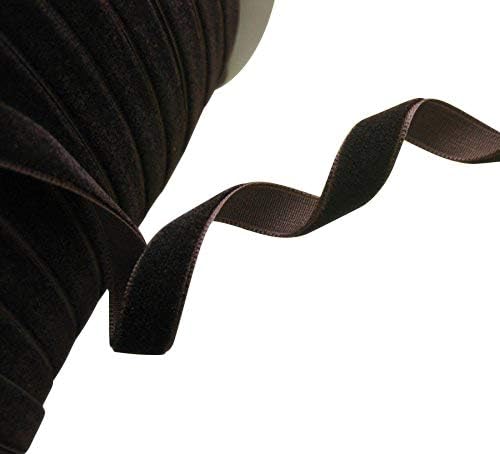 Chenkou Craft Coffee 25 Yards 3/8" Velvet Ribbon Lots Bulk (Coffee, 3/8"(10mm))