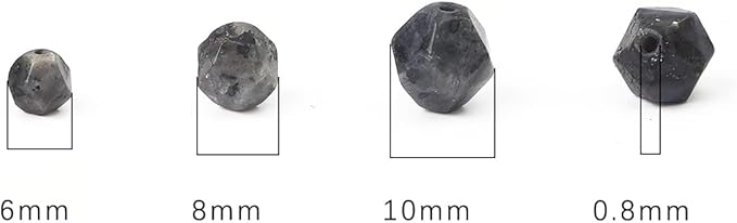 Faceted Natural Black Spectrolite Stone Round Beads 8mm 36cm/Strand for Jewelry Making