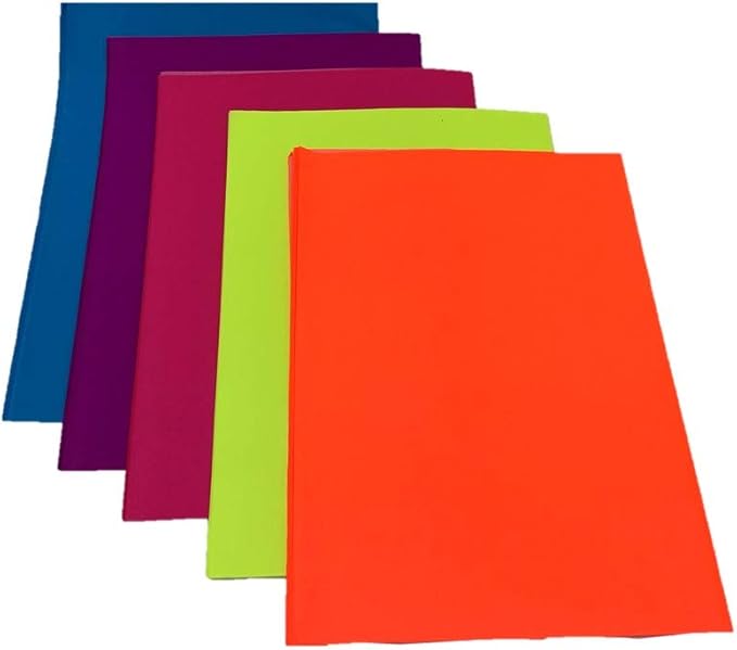 Ocean Tides 100 Sheets (14 x 20 Inches) Christmas Wrapping Paper – Gift Wrapping Tissue Paper Bulk for Crafts, Birthdays, & Holidays – Colored Tissue Papers for Gift Bags & Decorations, Assorted Neon