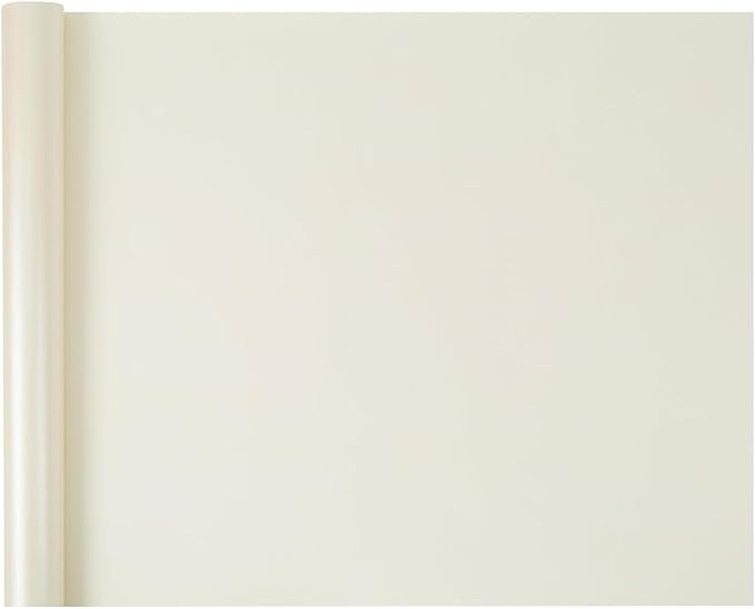 Off White Matte Wrapping Paper,Solid Color Pearly-Lustre Paper,Gift Wrapping Paper,Off White Perfect for Wedding,Valentine's Day,Birthday, Christmas,Baby Shower,DIY Bouquet (17 Inches X 32.8 Feet)