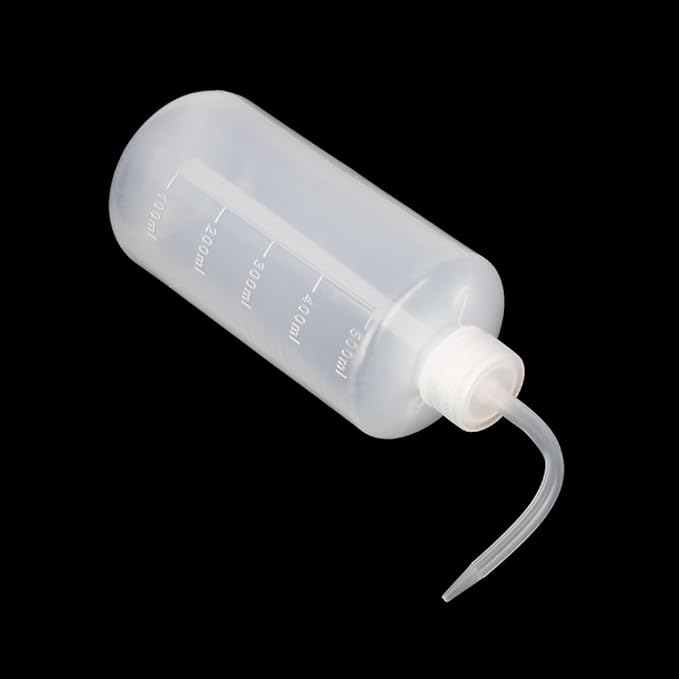 stonylab Chemical Wash Bottle, 4-Pack Plastic Safety Lab Squeeze Wash Bottle, LDPE with Narrow Mouth, 500 ml (16 oz)/4 Bottle