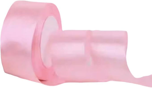1-1/2 Inch Pink Satin Ribbon, 22 Yards Double Faced Fabric Ribbons for Gift Wrapping, Bouquet, Garland, Bowknot, Hair, Crafts, Balloons, Party Decoration