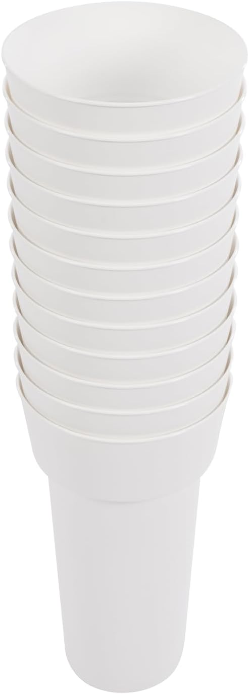 Flower Display Stand with 12 Pcs Buckets 3 Layers Metal Plant Stand Plant Cart Shelf Flower Bucket Rack Stand for Indoor Florist Garden Patio (Gold Stand-White Round Buckets)