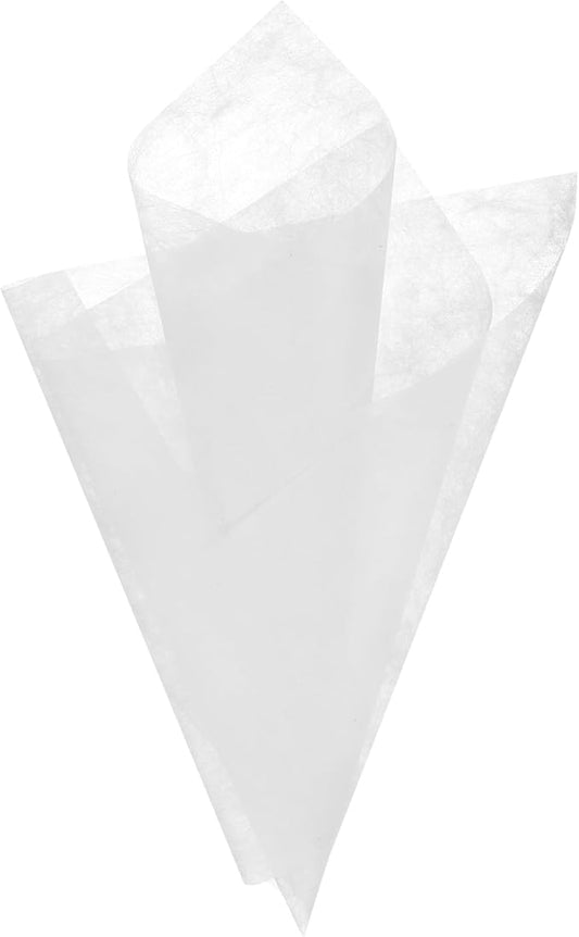 PATIKIL 11.8 inches Tissue Flower Wrapping Paper, 120 Sheets Waterproof Floral Bouquet Wraps Gift Packaging Tissue for Party Birthday Wedding Holiday Decorations Crafts, Milky White