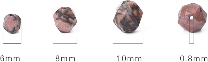 Faceted Natural Rhodochrosite Stone Round Beads 10mm 36cm/Strand for Jewelry Making