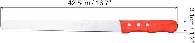 PATIKIL Floral Foam Knife, 1 Pcs 42.5 x 3.1CM Florist Professional Cutting Knife for Flower Foam Block Cake, Wooden Handle