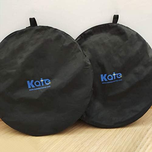 Kate Collapsible Backdrop Double Side Pop up Background Blue & Brown Abstract Folded Double Sided Backdrops for Photography, 5x6.5ft(1.5x2m)