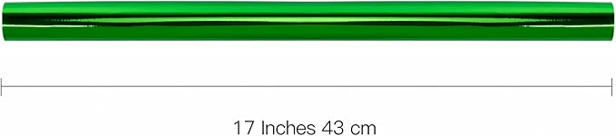 RUSPEPA Green Metallic Wrapping Paper - Solid Color Paper Perfect for Wedding, Birthday, Christmas, Baby Shower - 17 Inches X 32.8 Feet