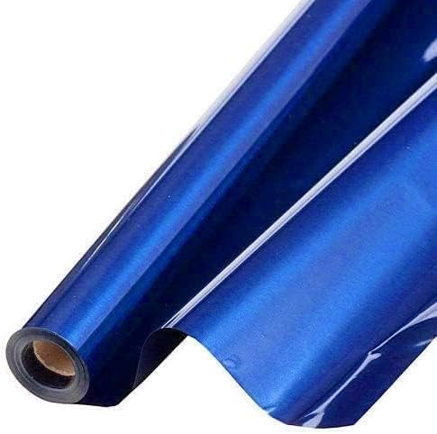 PMU (2 Gift Wrap Mylar Roll Metallic Royal Blue 2-sided, 24 Inches X 8.3 Ft Roll 1.4 Mil Highly Reflective Mylar Film, Great for Gifts, Birthdays, Christmas, Baskets, Arts & Crafts