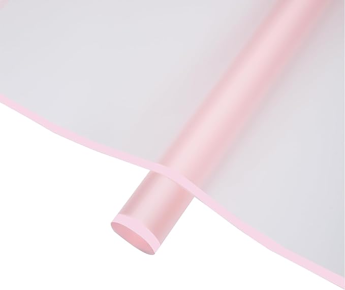 HYSSINOWRAP20 sheets flower wrapping paper. Flower packaging bouquet wrapping paper., 22.8 * 22.8 inches (PINK)