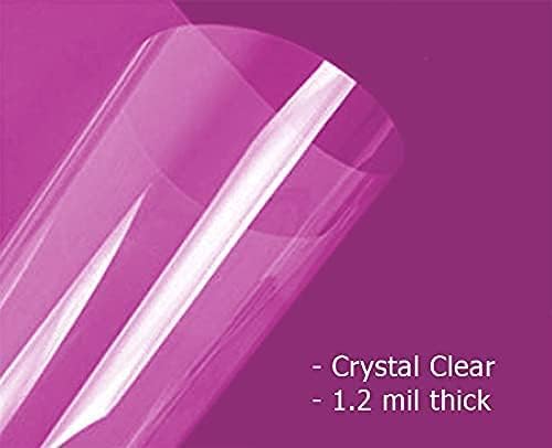 Purple Q Crafts Clear Cellophane Wrap - 31.5 Inch Wide, 1.2 Mil Thick Roll for Gifts, Flowers, Food (Folds to 16", Unfolds to 31.5" Wide) (32" x50' Roll)