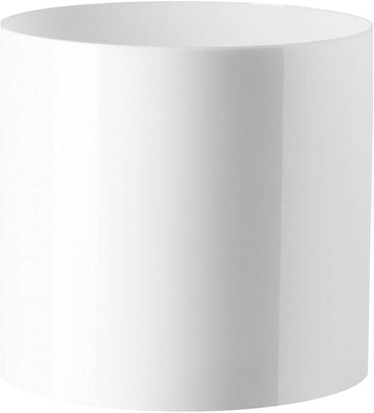 Royal Imports Flower Acrylic Vases Cylinders - Decorative Centerpiece Display for Home or Wedding - Non Breakable Plastic, 5" - White